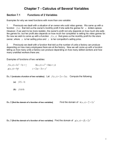 Chapter 7 - Calculus Of Several Variables