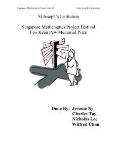 Mathematics Project - Singapore Mathematical Society