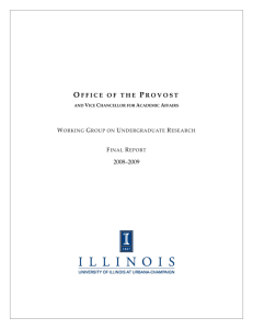 Committee Report 08-09 - Office of the Provost, University of Illinois