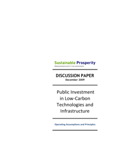 Public Investment in Low-Carbon Technologies and Infrastructure