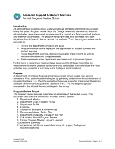 Formal Program Review Guide