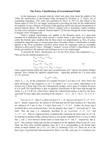 The Petrov Classification of Gravitational Fields