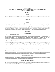 Approved Bylaws - College of Communication and Information