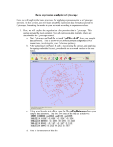 Basic expression analysis in Cytoscape
