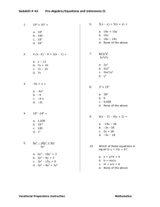Pre-Algebra: Equations and Unknowns II