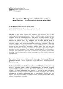 The Importance of Compression in Children`s Learning of