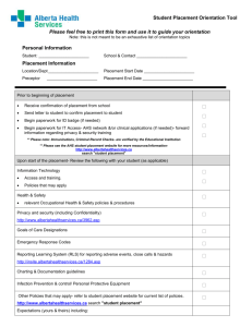 Student Placement Orientation Tool