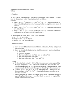 Study Guide for Vector Calculus Exam 2