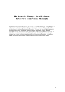 The Normative Theory of Social Exclusion