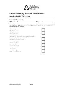 EDU FREC Application Form - Canterbury Christ Church University