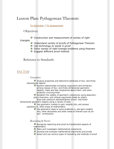 Lesson Plan: Pythagorean Theorem