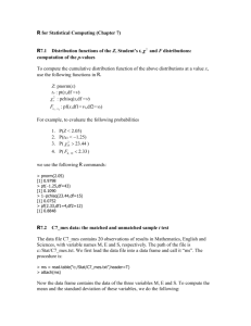 R for Statistical Computing (Chapter 7)