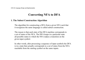 The Subset Construction Algorithm