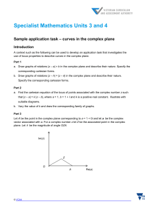 Sample application task – curves in the complex plane