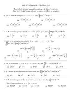Math 6C - Chapter 13 Quiz