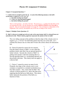 Physics 101 Assignment #3