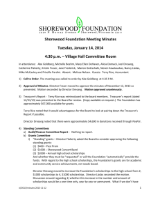 Jan. 14, 2014 - Shorewood Foundation