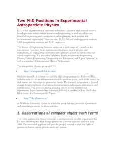 Two PhD Positions in Experimental Astroparticle Physics