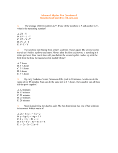 Advanced Algebra Test Questions