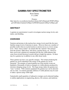 lab 60: gamma ray spectometer