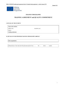 Training Agreement