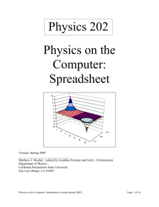 Physics 202 - Cal Poly San Luis Obispo