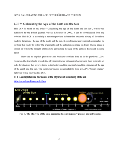 Calculating the Age of the Earth and the Sun