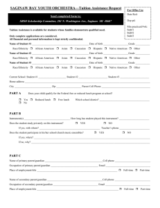 Tuition scholarship application form