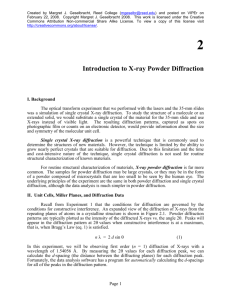 V. Analyzing the SrTiO3 Powder Diffraction Data