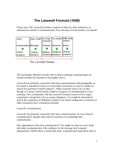 The Lasswell Formula