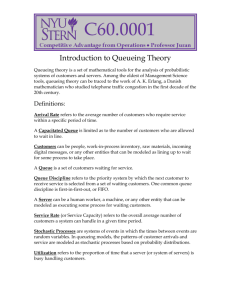 Queueing summary - NYU Stern School of Business