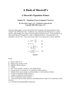 Maxwell=s Equations Part IV