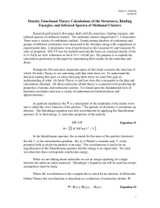 Density Functional Theory Calculations of the Structures, Binding