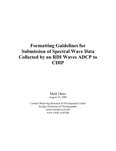 Guidelines for Submitting Spectral Wave Data Collected by an