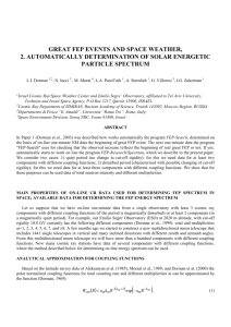 2. automatically determination of solar energetic particle spectrum