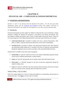 Financial Assistance - Campus/Local/Non