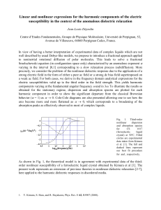 Linear and nonlinear expressions for the harmonic components of
