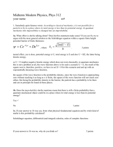 Test 1 Modern Physics, Phys 312