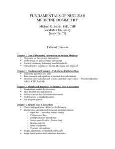 Table of Contents - RADAR - the RAdiation Dose Assessment