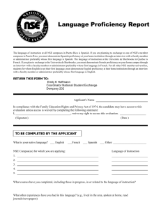 Language Proficiency Report