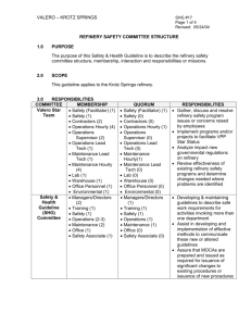 REFINERY SAFETY COMMITTEE STRUCTURE