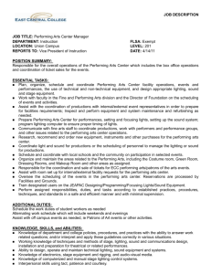 JOB TITLE: Performing Arts Center Manager
