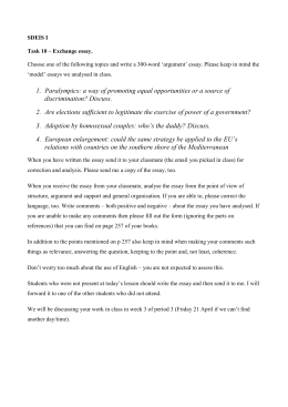 Essay do's and don'ts