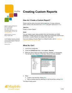 How do I Create a Custom Report