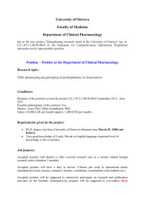 Position #1 - Postdoc at the Department of Theoretical Research
