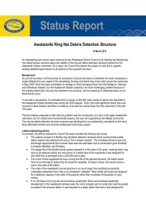 Awatarariki Ring Net Debris Detention Structure Status Report