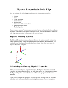 Physical Properties in Solid Edge (MS Word doc)