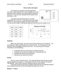 How to write a lab report Handout Page
