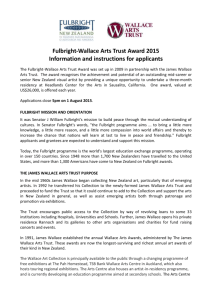 Fulbright-Wallace Arts Trust Award application form