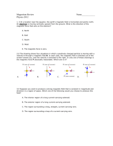 Magnetism Review Reg Physics 2012 Key